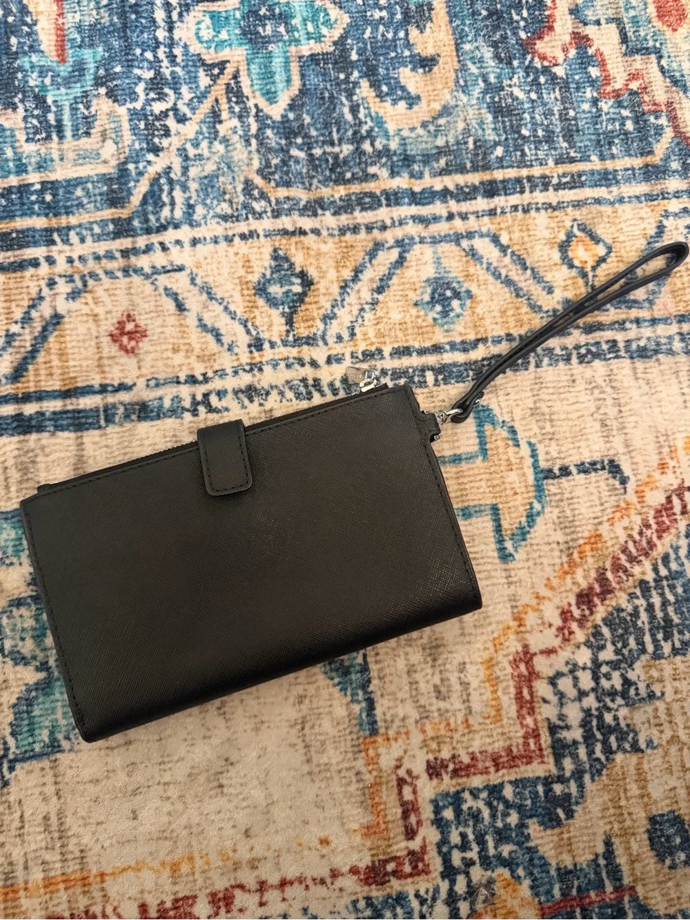 Michael Kors Adele Black Leather Wristlet Wallet